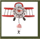 airplane cuckoo kids clock